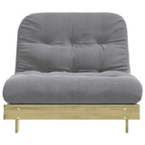 Futon Sofa Bed with Mattress 100x206x11 cm Impregnated Wood Pine 846770