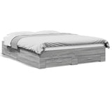 Bed Frame Grey Sonoma Engineered wood King Bed Frame 3280382