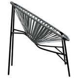 Garden Egg Chair Black and Light Grey Poly Rattan 4009289