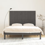 Wall Headboard Grey 166x3x110 cm Solid Wood Pine 824960