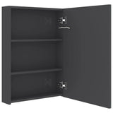 LED Bathroom Mirror Cabinet Shining Grey 50x13x70 cm 326491