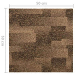 Floor Carpet Tiles 20 pcs 5 m² Brown 331490