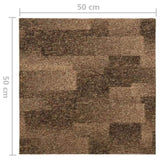 Floor Carpet Tiles 20 pcs 5 m² Brown 331490