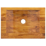 Basin Solid Teak Wood 50x35x10 cm 326163