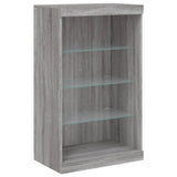 Sideboard with LED Lights Grey Sonoma 60.5x37x100 cm 836712