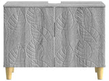 Bathroom Sink Cabinet DELFT Grey Sonoma 59.5 x 31.5x 59 cm 897011
