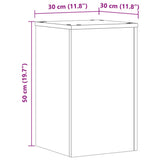 Plant Stands 2 pcs Black 30x30x50 cm Engineered wood 852916