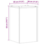 ZNTS Plant Stands 2 pcs Smoked Oak 30x30x50 cm Engineered wood 852919