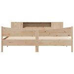 ZNTS Bed Frame without Mattress 200x200 cm Solid Wood Pine 3323287