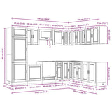 14 Piece Kitchen Cabinet Set "Porto" White Engineered Wood 3314991