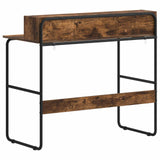Desk with Storage Smoked Oak 100 x 50 x 91 cm 8008028