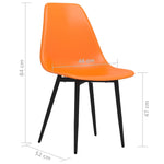 ZNTS Dining Chairs 6 pcs Orange PP 3082350