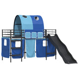 Kids'Loft Bed Frame Black and Blue 90 x 190 cm Metal 42020838