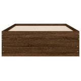 Bed Frame with Drawers without Mattress Brown Oak 90x190 cm Single 3207328