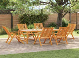 Garden Dining Set 7 pcs Brown Solid Acacia Wood 3154125