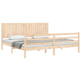 Bed Frame without Mattress 200x200 cm Solid Wood 3194786