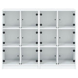 Bookcase with Doors White 136x37x109 cm Engineered Wood 3206510