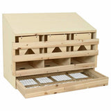 Chicken Laying Nest 3 Compartments 93x40x65 cm Solid Pine Wood 170655