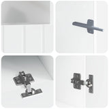 5 Piece LED TV Cabinet High Gloss White Engineered Wood 3416520
