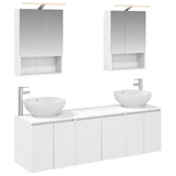 Bathroom Cabinet Set 5 pcs White Engineered Wood 3406479