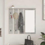 Wall-Mounted Coat Rack with Shelf Concrete grey 84 x 10 x 80 cm 874494