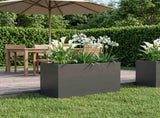 Garden Planter Black 100 x 50 x 50 cm Cold-rolled Steel 8005274
