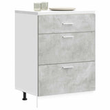 Kitchen Base Cabinet Lyon Concrete Grey Engineered Wood 854253