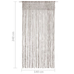 ZNTS Macrame Curtain Taupe 140x240 cm Cotton 323979