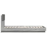 Bed Frame Grey Sonoma Engineered wood 90x200 cm Bed Frame 3210036