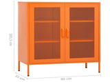 Storage Cabinet Orange Steel Medium Storage Cabinet Rectangular 336174