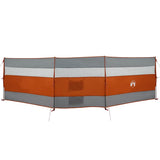 Camping Windbreak Grey and Orange 508x130 cm Waterproof 4009662