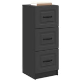 Drawer Cabinet Black 33 x 34.5 x 87 cm Engineered Wood 895766