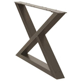 Coffee Table Legs 2 pcs Natural Steel 70x cm Steel 4012715
