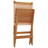Garden Chairs 2 pcs Beige Solid Wood Acacia and Fabric 367693