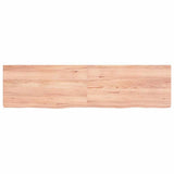 Wall Shelf Light Brown 120x30x cm Treated Solid Wood Oak 363692