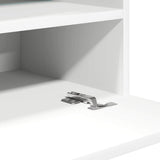 Wall Cabinets with LED Lights for TV 2 pcs White 40x30x60.5 cm 837079