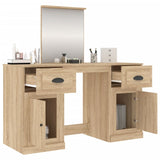 Dressing Table with Mirror Sonoma Oak 130x50x132.5 cm 3185338