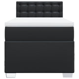 Box Spring Bed with Mattress Black 80x200 cm Faux Leather 3286096