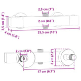Thermostatic Shower Mixer Stainless Steel 201 25.5 x 7 x 6 cm 42028283