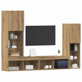 TV Cabinet 4 pcs Artisan oak Engineered wood 3334390
