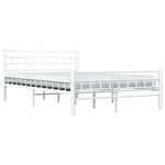 ZNTS 285298 Bed Frame White Metal 140x200 cm