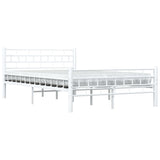 ZNTS 285298 Bed Frame White Metal 140x200 cm