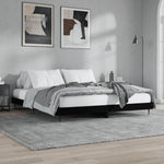 ZNTS Bed Frame without Mattress Black 120x200 cm Engineered Wood 832254