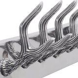 Wardrobe Coat Hooks 4 pcs Silver Aluminium 278753