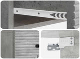 Wall-Mounted Bedside Cabinet with Drawer 2 pcs Concrete Grey 898602