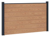 Fence Panel 9 pcs WPC and Aluminium Brown 3429464