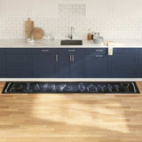 Kitchen Rug Black 300 x 60 cm Velvet 42013433