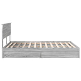Storage Bed Grey Sonoma 160 x 200 cm Engineered Wood 3408443