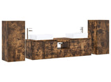 Bathroom Furniture Set 5 pcs Smoked Oak 33 x 34.5 x 100 cm 3405998