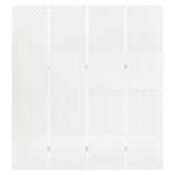 4-Panel Room Dividers 2 pcs White 160x180 cm Steel 3095194